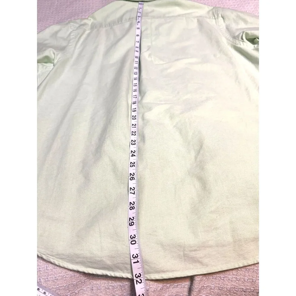 Ralph Lauren Men's XL Mint Green 100% Cotton Button Down Shirt